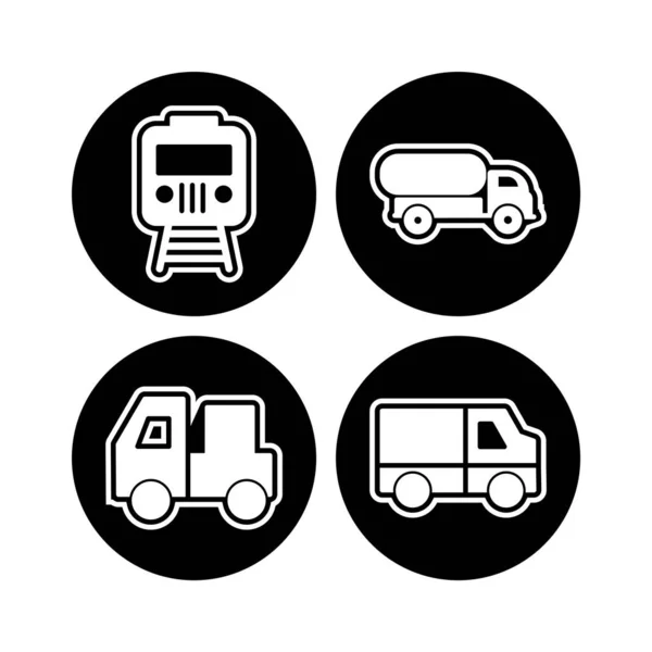 Conjunto Iconos Transporte Para Uso Personal Comercial — Vector de stock