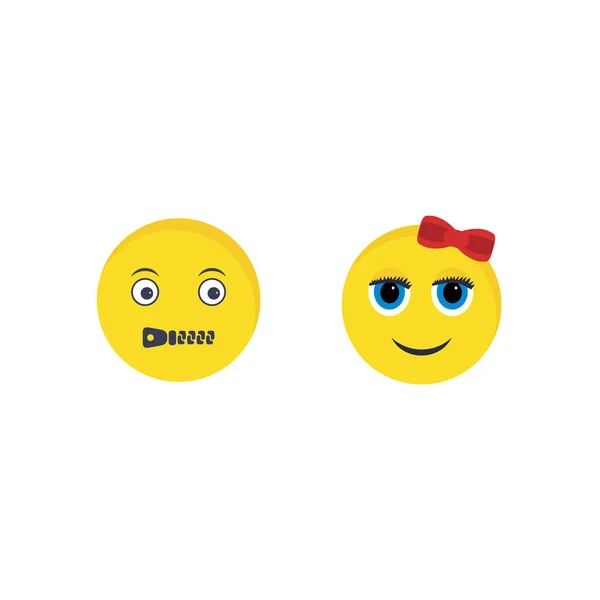 Ikon Uppsättning Emoji För Personligt Och Kommersiellt Bruk — Stock vektor