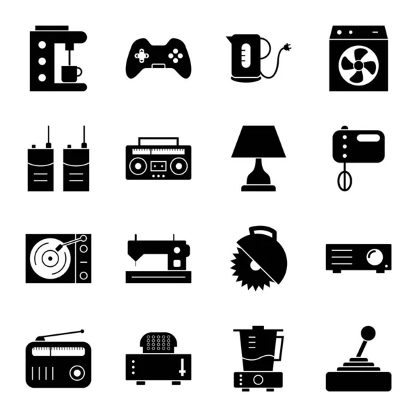 Icono Conjunto Dispositivos Electrónicos Para Uso Personal Comercial — Vector de stock