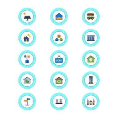 Kişisel ve ticari kullanım için 15 Simge Emlak...