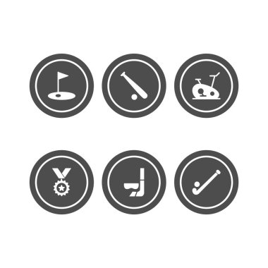 Kişisel ve iletişim için spor ve oyun simgesi...