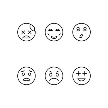 Kişisel ve ticari kullanım için 6 simge emojisi...