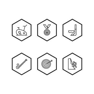 Kişisel ve iletişim için spor ve oyun simgesi...