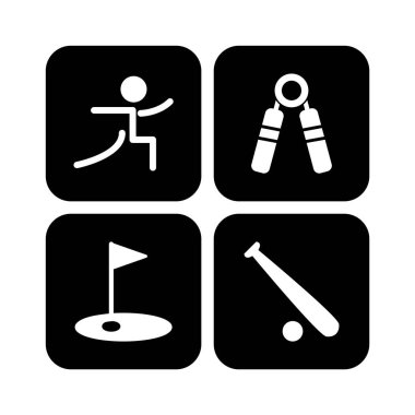 Kişisel ve iletişim için spor ve oyun simgesi...