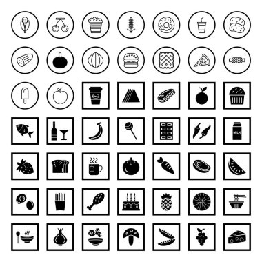 Kişisel ve ticari kullanım için ikon yiyecek...