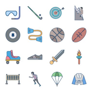 Kişisel ve iletişim için spor ve oyun simgesi...