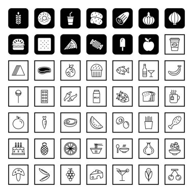 Kişisel ve ticari kullanım için ikon yiyecek...