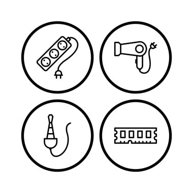 Kişisel ve Ticari Kullanım İçin 4 Elektronik Aygıt Simgesi...