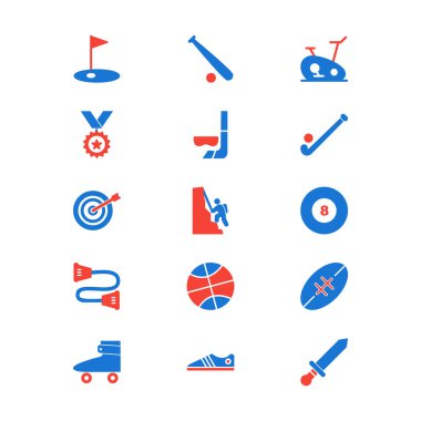 Kişisel ve iletişim için spor ve oyun simgesi...