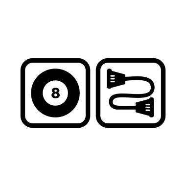 Kişisel ve iletişim için spor ve oyun simgesi...