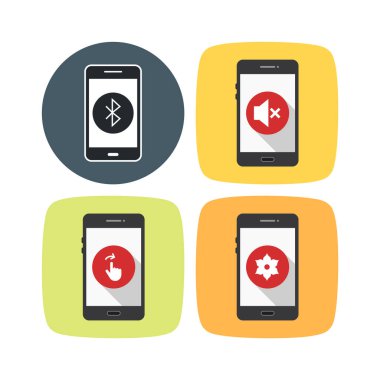 Kişisel ve ticari kullanım için 4 simge mobil uygulaması...