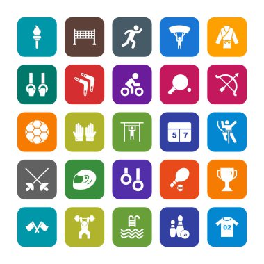 Kişisel ve iletişim için spor ve oyun simgesi...