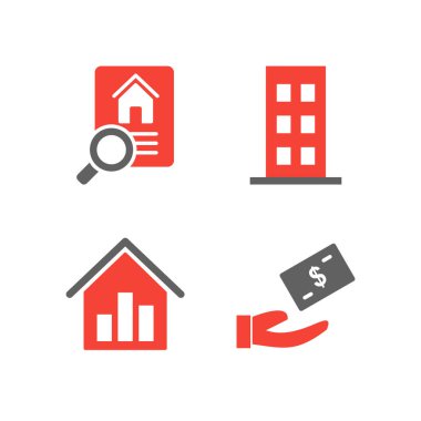 Kişisel ve Ticari Kullanım İçin 4 Emlak Simgesi...