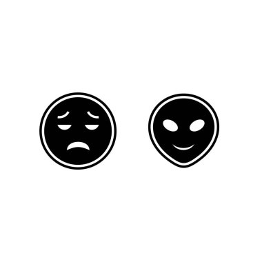 2 Emoji Simgesi Kağıdı Beyaz Arkaplanda İzole Edildi...