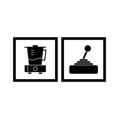 Beyaz Arkaplan Vektörü İzole Edilmiş Elementler üzerinde 2 elektronik aygıt seti...