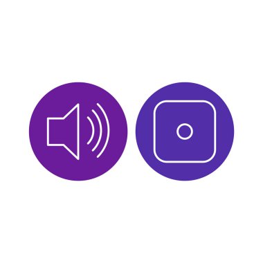 Beyaz Arkaplan Vektörü İzole Edilmiş Elementler Üzerine İki Evrensel Simge Kümesi...