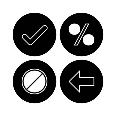 Beyaz Arkaplanda İzole edilmiş 4 temel öge Simgesi Sayfası...