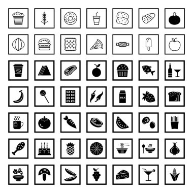 Kişisel ve ticari kullanım için ikon yiyecek...