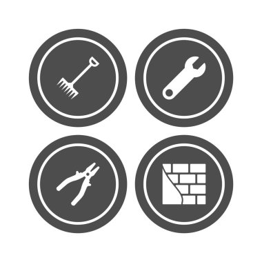 Beyaz Arkaplanda 4 Yapılandırma Simgesi İzole Edildi...