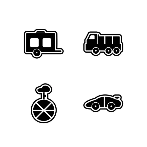 Conjunto Iconos Transporte Para Uso Personal Comercial — Vector de stock