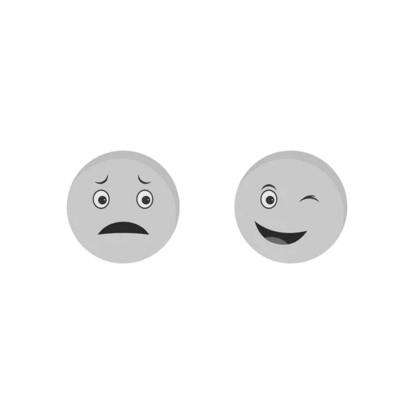 Ensemble Icônes Emoji Sur Fond Blanc Éléments Isolés Vectoriels — Image vectorielle