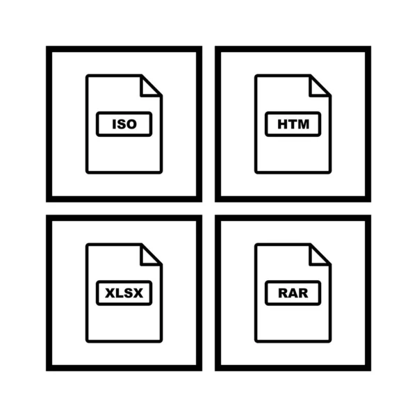 Набір Піктограм Файлів Особистого Комерційного Використання — стоковий вектор