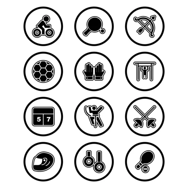 Icon Set Sports Games Personal Commmercial Use — Stock Vector