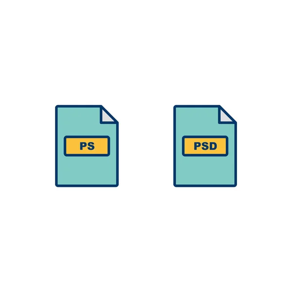 Symbolsets Von Dateiformaten Für Den Persönlichen Und Kommerziellen Gebrauch — Stockvektor