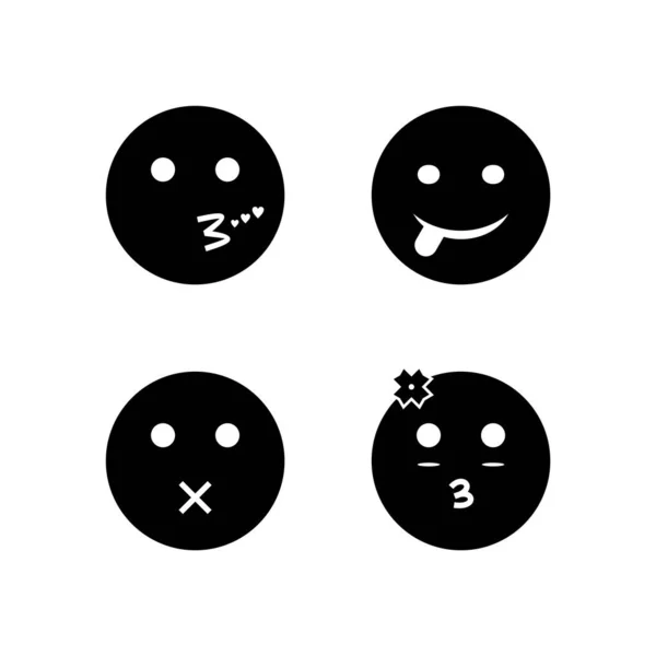 Conjunto Emoji Iconos Sobre Fondo Blanco Vector Elementos Aislados — Archivo Imágenes Vectoriales