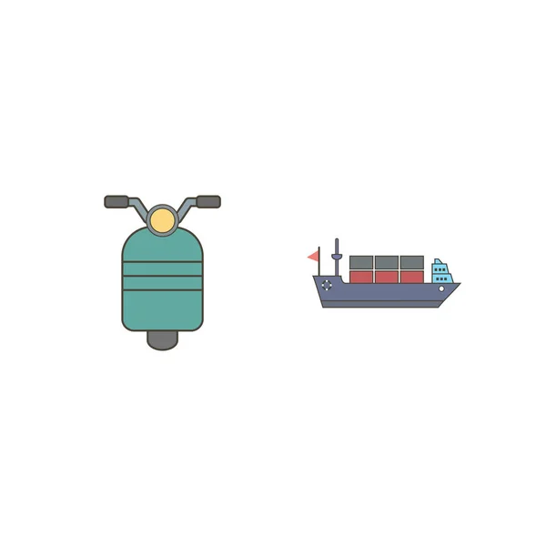 Conjunto Iconos Transporte Para Uso Personal Comercial — Vector de stock