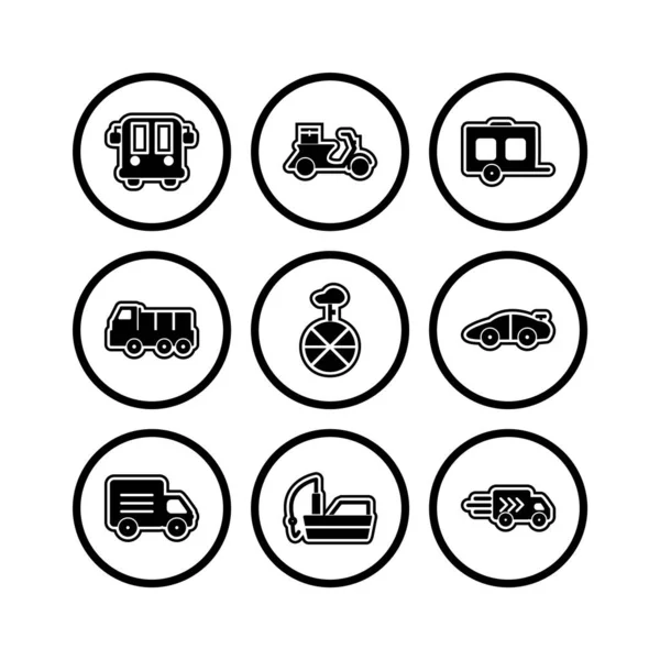 Icon Set Transport Personal Commercial Use — стоковый вектор