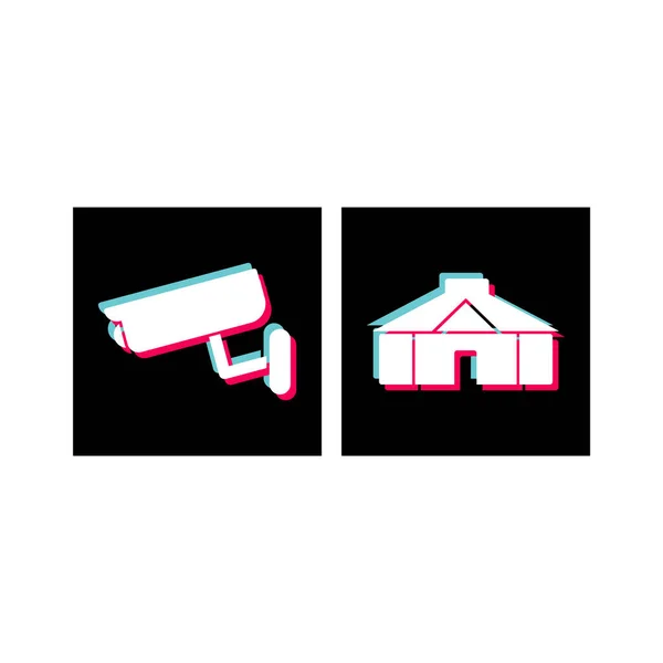 Conjunto Iconos Inmobiliarios Sobre Fondo Blanco Vector Elementos Aislados — Vector de stock