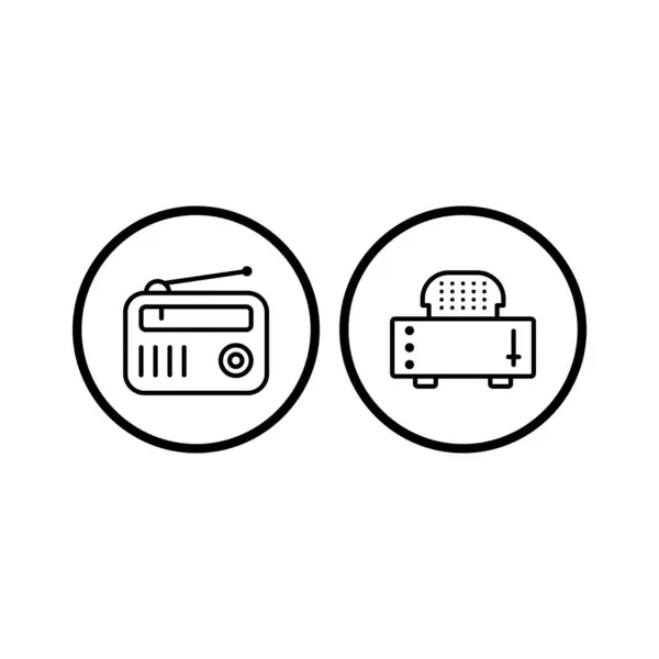 Conjunto Iconos Dispositivos Electrónicos Para Uso Personal Comercial — Vector de stock