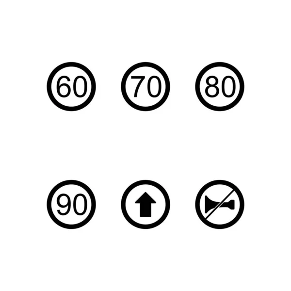 Signes Route Icônes Pour Usage Personnel Commercial — Image vectorielle