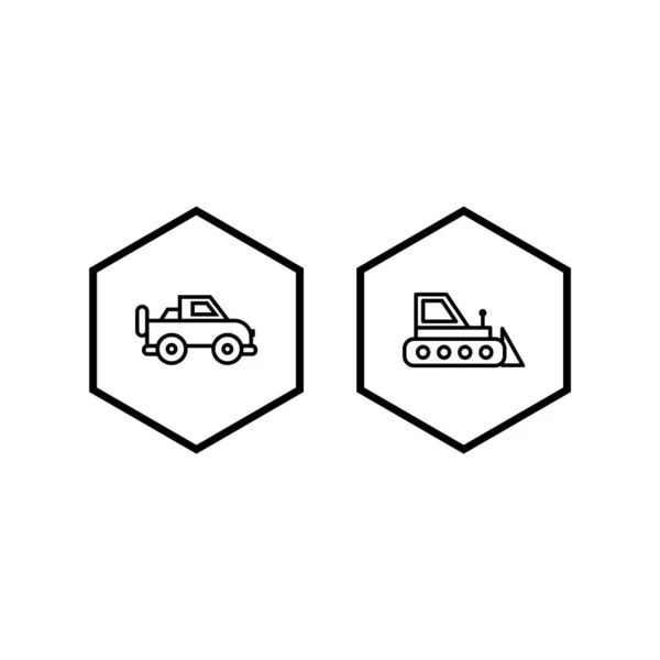 Serie Icone Trasporto Uso Personale Commerciale — Vettoriale Stock