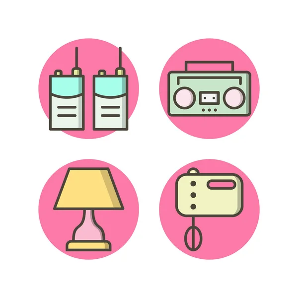 Electronic Devices Icons Personal Commercial Use — Stock Vector