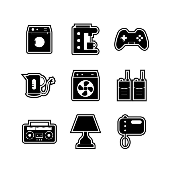 Icon Set Electronic Devices Personal Commercial Use — стоковый вектор