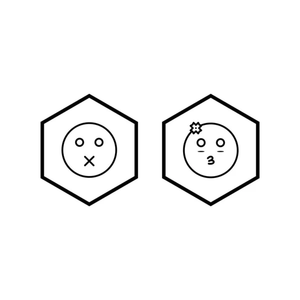 Σύνολο Εικονιδίων Emoji Για Προσωπική Και Εμπορική Χρήση — Διανυσματικό Αρχείο