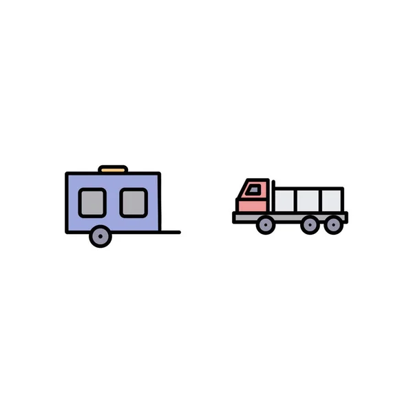 Conjunto Iconos Transporte Para Uso Personal Comercial — Vector de stock