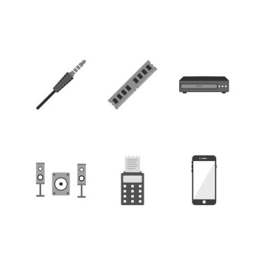 Kişisel ve Ticari Kullanım İçin 6 Elektronik Aygıt Simgesi...