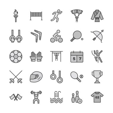 Kişisel ve iletişim için spor ve oyun simgesi...
