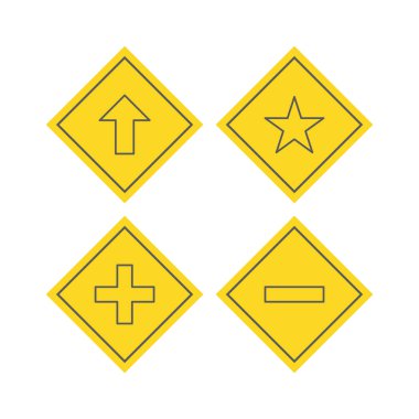 Beyaz Arkaplan Vektörü İzole Edilmiş Elementler üzerinde 4 temel öge seti Simgesi...