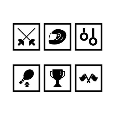 Kişisel ve iletişim için spor ve oyun simgesi...