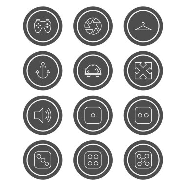 Kişisel ve Ticari Kullanım İçin Evrensel 12 Simge...