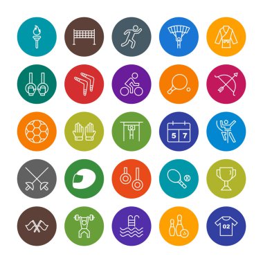 Kişisel ve iletişim için spor ve oyun simgesi...