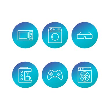 Kişisel ve Ticari Kullanım İçin 6 Elektronik Aygıt Simgesi...