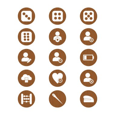 Beyaz Arkaplanda İzole Edilmiş 15 Evrensel Simge Sayfası...