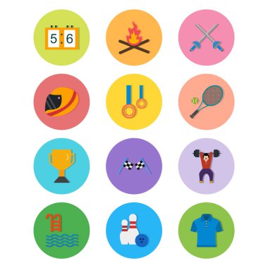 Kişisel ve iletişim için spor ve oyun simgesi...