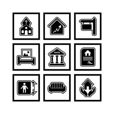 Kişisel ve ticari kullanım için 9 Simge Emlak.