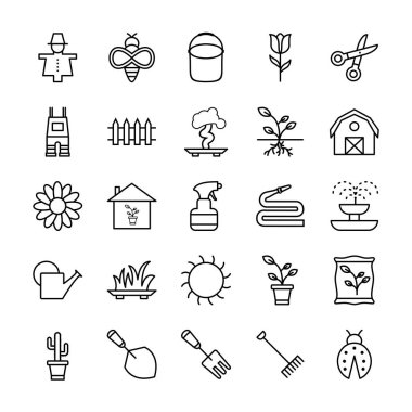 Kişisel ve ticari kullanım için 25 Bahçe Simgesi...